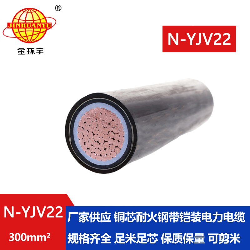 金環(huán)宇電線電纜 N-YJV22-300平方 交聯(lián)鎧裝耐火電纜 深圳yjv22電纜