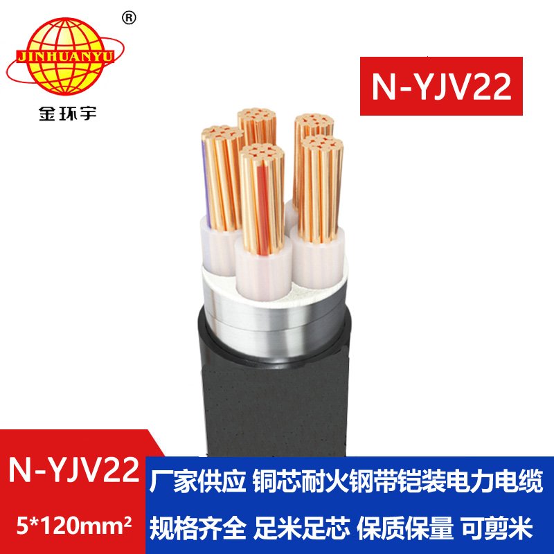 金環(huán)宇電線電纜 yjv22鎧裝電纜 耐火電力電纜N-YJV22-5X120平方
